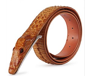 Cinturón para hombres, con forma de cocodrilo