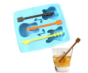 Molde para hacer hielo, con forma de guitarra