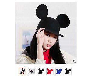 Sombrero estilo Mickey Mouse