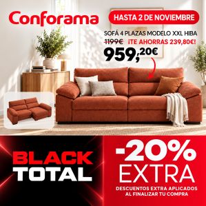 Conforama Black Total: 20% EXTRA + ofertas Black