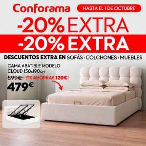 Conforama | 20% EXTRA en sofás, colchones y muebles