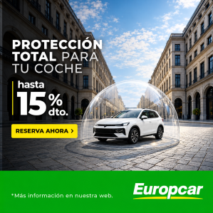 Europcar: 15% de descuento en alquiler de coches en España y Portugal