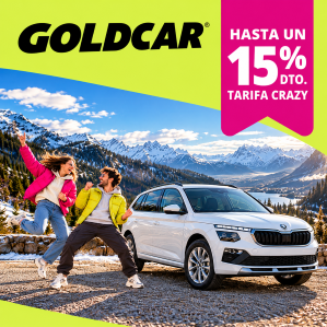 Goldcar: hasta un 15% de descuento con la Tarifa Crazy