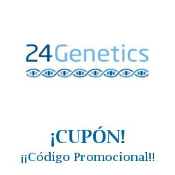 Logo de la tienda 24Genetics con cupones de descuento