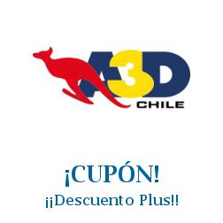 Logo de la tienda A3D con cupones de descuento