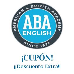 Logo de la tienda ABA English con cupones de descuento