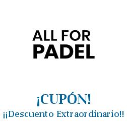 Logo de la tienda All for padel con cupones de descuento