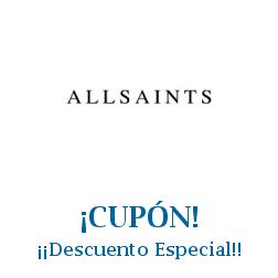 Logo de la tienda All Saints con cupones de descuento