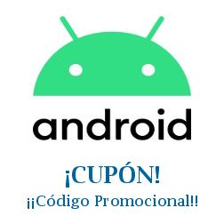 Logo de la tienda Android con cupones de descuento