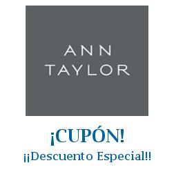 Logo de la tienda Ann Taylor con cupones de descuento