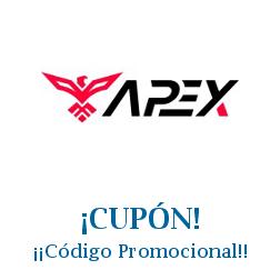 Logo de la tienda Apex Gaming PCs con cupones de descuento