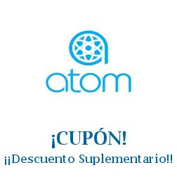 Logo de la tienda Atom Tickets con cupones de descuento