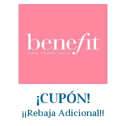 Logo de la tienda Benefit Cosmetics con cupones de descuento