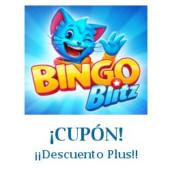 Logo de la tienda Bingo Blitz con cupones de descuento