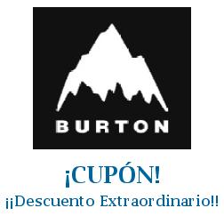 Logo de la tienda Burton con cupones de descuento