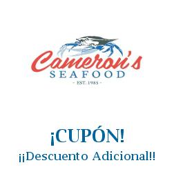 Logo de la tienda Camerons Sea Food con cupones de descuento