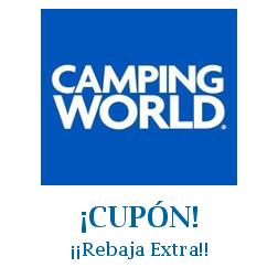 Logo de la tienda Camping World con cupones de descuento