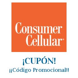 Logo de la tienda Consumer Cellular con cupones de descuento