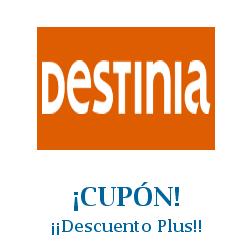 Logo de la tienda Destinia con cupones de descuento