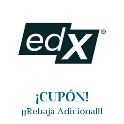 Logo de la tienda edX con cupones de descuento