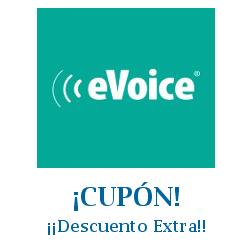 Logo de la tienda eVoice con cupones de descuento