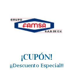 Logo de la tienda Famsa con cupones de descuento