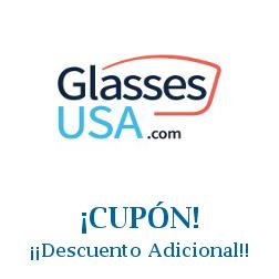 Logo de la tienda GlassesUSA con cupones de descuento