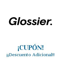 Logo de la tienda Glossier con cupones de descuento