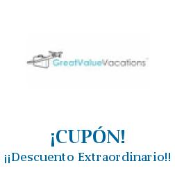 Logo de la tienda Great Value Vacations con cupones de descuento