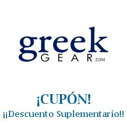 Logo de la tienda Greek Gear con cupones de descuento
