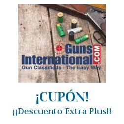 Logo de la tienda Guns International con cupones de descuento