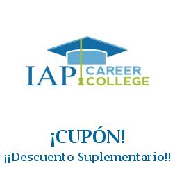 Logo de la tienda IAP College con cupones de descuento