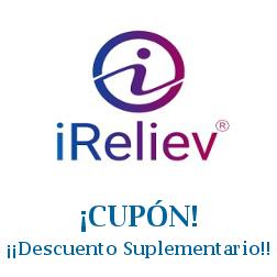 Logo de la tienda iReliev con cupones de descuento