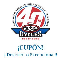 Logo de la tienda J and P Cycles con cupones de descuento