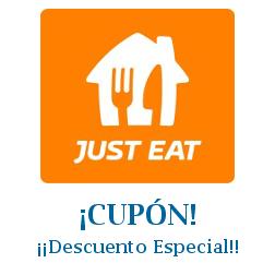 Logo de la tienda Just Eat con cupones de descuento