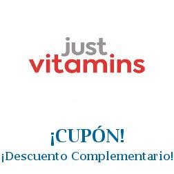 Logo de la tienda Just Vitamins con cupones de descuento