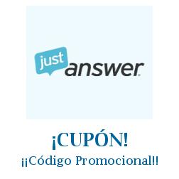 Logo de la tienda JustAnswer con cupones de descuento