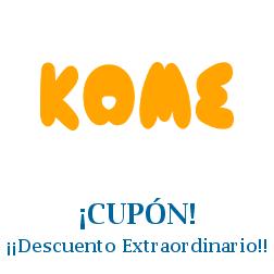 Logo de la tienda KOME con cupones de descuento
