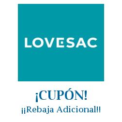 Logo de la tienda LoveSac con cupones de descuento