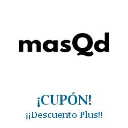 Logo de la tienda masQd con cupones de descuento