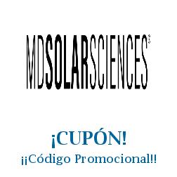 Logo de la tienda MD Solar Sciences con cupones de descuento