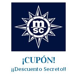 Logo de la tienda MSC Cruceros con cupones de descuento