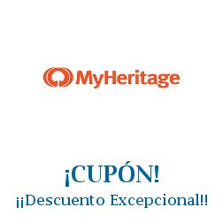 Logo de la tienda My Heritage con cupones de descuento