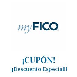 Logo de la tienda myFICO con cupones de descuento