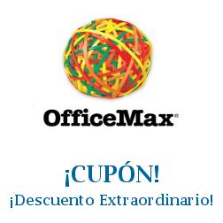 Logo de la tienda Office Max con cupones de descuento