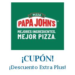 Logo de la tienda Papa Johns con cupones de descuento