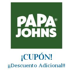 Logo de la tienda Papa Johns con cupones de descuento