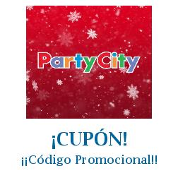 Logo de la tienda Party City con cupones de descuento