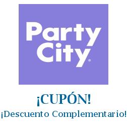 Logo de la tienda Party City con cupones de descuento