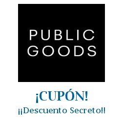 Logo de la tienda Public Goods con cupones de descuento